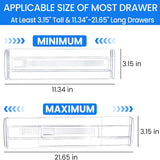Drawer Dividers 4/6/8/12 Pack, Plastic Drawer Dividers for Baby