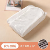 Autumn Winter New Thin Plush Vertical Stripe Solid Color Girls'