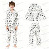 Cotton Pajamas for Boys Girls Cute Panda White Sleepwear Children Home