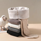 Autumn Winter New Thin Plush Vertical Stripe Solid Color Girls'