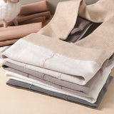 Autumn Winter New Thin Plush Vertical Stripe Solid Color Girls'
