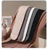 Autumn Winter New Thin Plush Vertical Stripe Solid Color Girls'