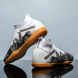 Men's Sports IC Indoor Flat Bottomed Football Shoes Adult High-Tops