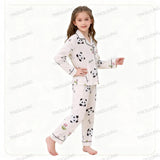 Cotton Pajamas for Boys Girls Cute Panda White Sleepwear Children Home