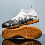 Men's Sports IC Indoor Flat Bottomed Football Shoes Adult High-Tops