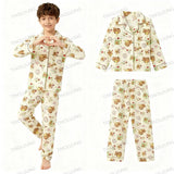 Cotton Pajamas for Boys Girls Cute Panda White Sleepwear Children Home