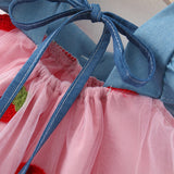 (0-3 Years) Summer New Girls Dress Small Flying Sleeve Bow A-child